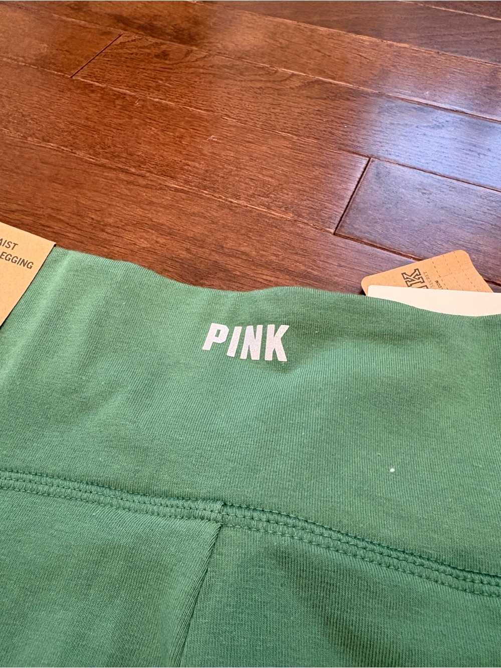PINK Victoria's Secret High Waist Leggings NWT Size Large Green - Picture 8 of 15